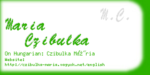 maria czibulka business card